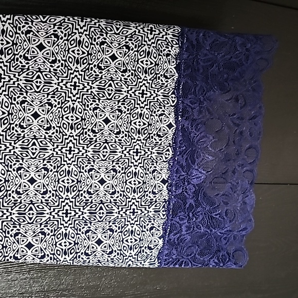 πππππ’π₯ $ππ Marilyn Monroe blue navy and white geometrical chemise New - Picture 9 of 12